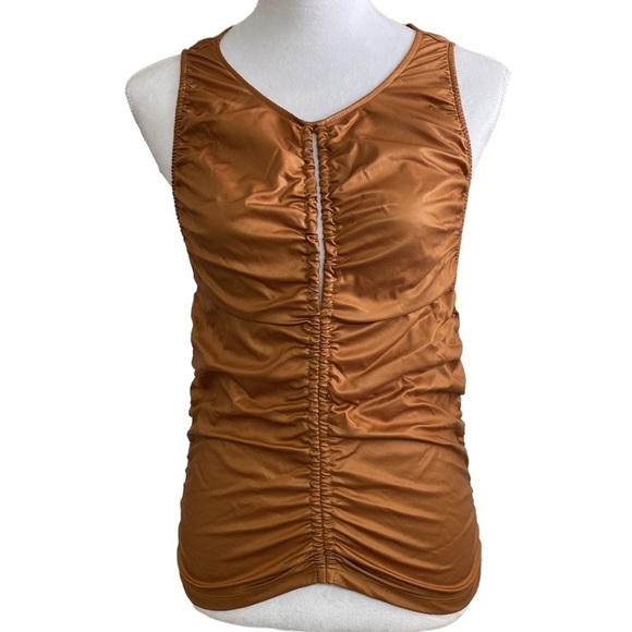 FREE People Ride Along Ruched Crop Tank NWT - Picture 5 of 11